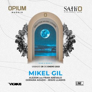 Mikel Gil en la fiesta Saiko de Opium Madrid 2